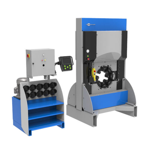 Engastadora de tubos flexibles - XL CRIMP 550 - 16 - TECHMAFLEX - para tubos flexibles hidráulicos / de conectores / para tuercas