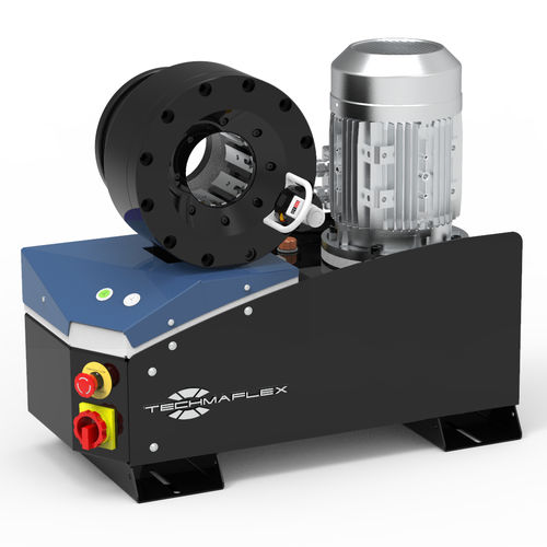 Engastadora de tubos flexibles - S CRIMP 210 EVO B  - TECHMAFLEX - para tubos flexibles hidráulicos / de conectores / semiautomática