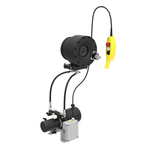 Engastadora de tubos flexibles - V CRIMP 240 L - TECHMAFLEX - para tubos flexibles hidráulicos / de conectores / semiautomática