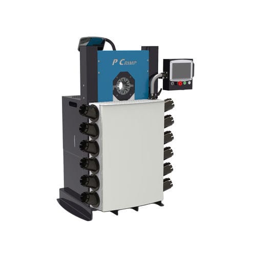 Engastadora para tuercas - P CRIMP 140 - TECHMAFLEX - de tubos flexibles / para tubos flexibles hidráulicos / semiautomática