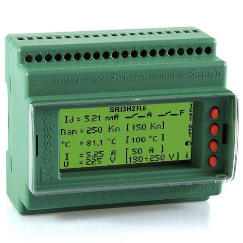 Aparato de control de aislamiento para aplicaciones médicas - SRI3/H2FL6 - DOSSENA - para red AC / para sistema trifásico / para red BT
