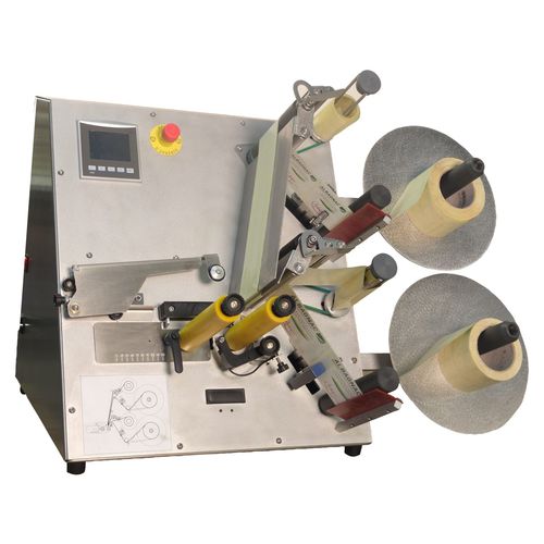 Máquina de etiquetado de mesa - IRIS - Albagnac - semiautomática / para botellas / para aplicación en la parte superior del producto