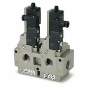 Distribuidor neumático accionado por solenoide - VG342-X87 - SMC  - de cajón / de 3 vías / normalmente cerrado