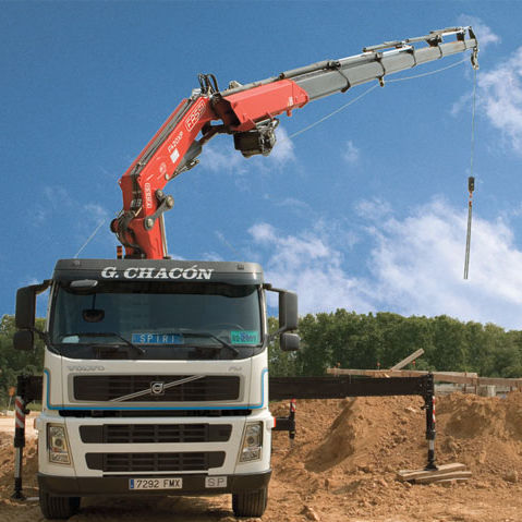 Grúa para altas cargas - F425 series - Fassi gru S.p.A - montada sobre camión / telescópica / para obra