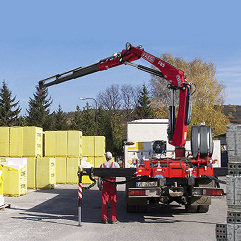 Grúa montada sobre camión - F85B.2 series - Fassi gru S.p.A - de pluma articulada / para obra / de elevación