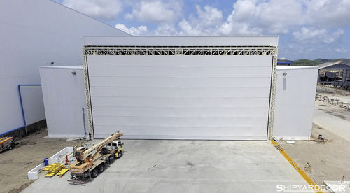 Puerta apilable - SHIPYARDDOOR (Hangar Door | High Speed Door) - de tejido / de hangar / de grandes dimensiones