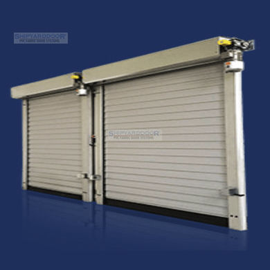 Puerta enrollable - The Hybrid® - SHIPYARDDOOR (Hangar Door | High Speed Door) - de acero / de tejido / industrial