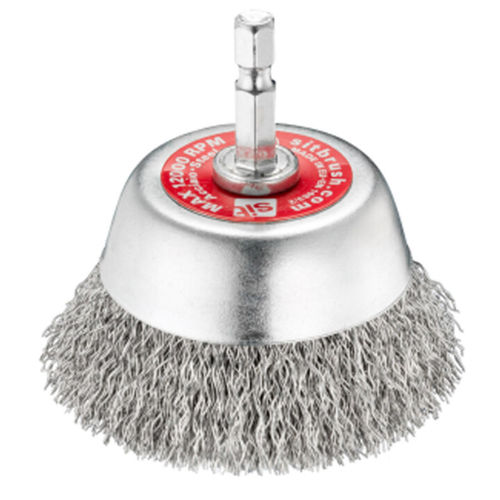 Cepillo de copa - T60 HEX - SIT Società Italiana Tecnospazzole - de limpieza / de acero inoxidable / de acero