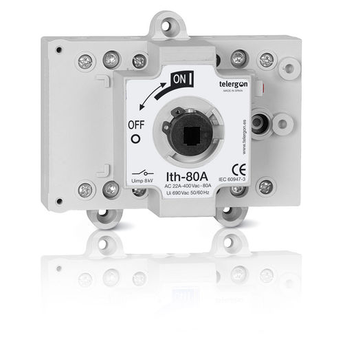 Interruptor seccionador 4 polos - S5-0080 - Telergon - 3 polos / 2 polos / montado en electroducto