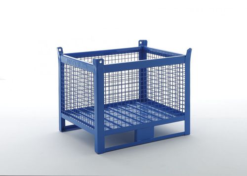 Caja-palé de metal - Morandin Contenitori Industriali - enrejada / industrial / apilable