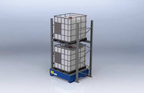 Sistema de estanterías para depósito de almacenamiento - 1 000 l | SCxCZ00 series - Morandin Contenitori Industriali - modular / para cubitainer / de acero