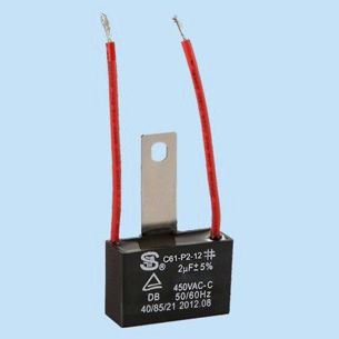 Condensador eléctrico de película de polipropileno metalizado - C61-P2-1Y - Sheng Ye Electric Co.,ltd - encapsulado / autorreparable / para la industria