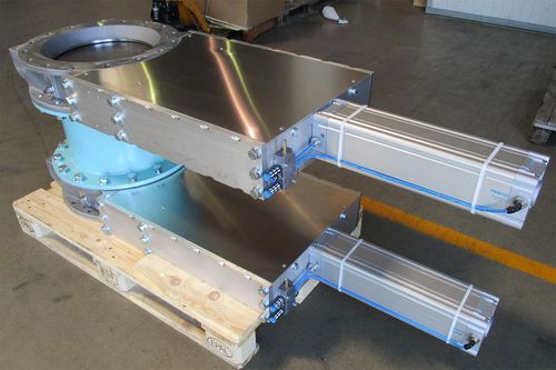 Válvula de guillotina - DN 400 - ARP GmbH & Co. KG - eléctrica / para aspiración