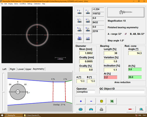 Software de control de calidad - Drawing Die - Conoptica as - de seguimiento de la producción / de producción / Windows