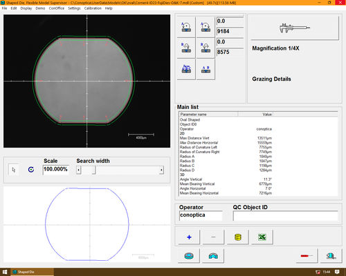 Software de análisis - Shaped Die - Conoptica as - de medición / para cable / 3D