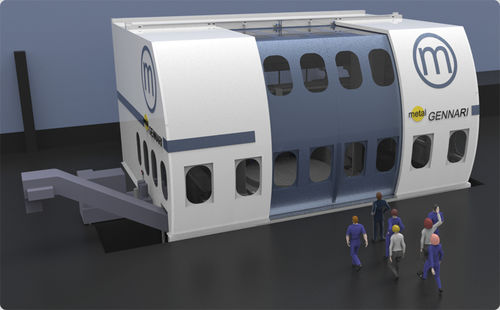Protectore de seguridad de máquina con puerta deslizante - Metal Gennari S.R.L. - para tornos