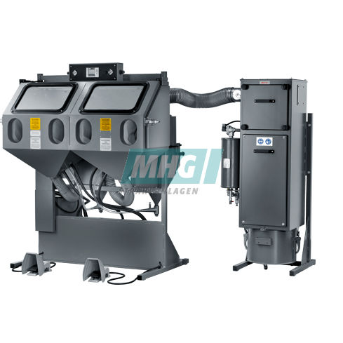 Cabina de chorro de arena manual - SMG 25 DUO - MHG Strahlanlagen GmbH - de aspiración / doble