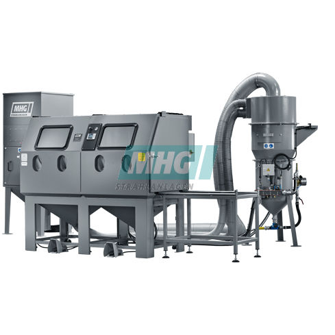 Cabina de chorro de arena manual - SMG 100 DUO S/D - MHG Strahlanlagen GmbH - a presión / doble