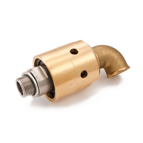 Racor giratorio para agua - H series - ROTOFLUX s.r.l. - de 2 pasos / de acero inoxidable / con junta