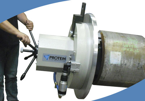 Achaflanadora neumática - US450 - PROTEM - portátil / para extremos de tubos / de prensión interna