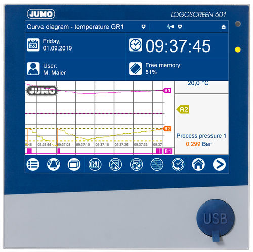 Registrador sin papel - LOGOSCREEN 601 - JUMO GmbH & Co. KG - digital / analógico / universal