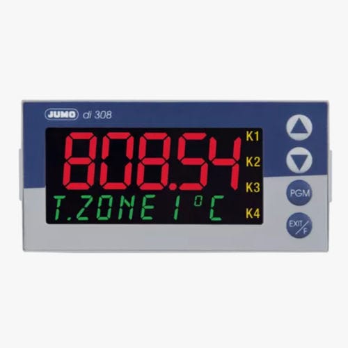Indicador de temperatura - di 308 - JUMO GmbH & Co. KG - de tensión / visualizador LCD / con entradas analógicas