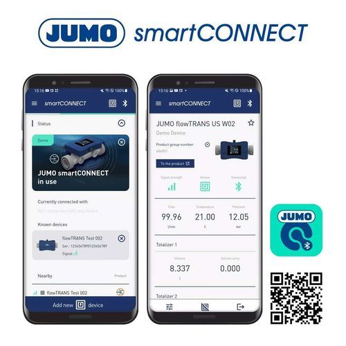 Aplicación móvil de configuración y diagnóstico - JUMO smartCONNECT - JUMO GmbH & Co. KG - de adquisición de datos / de supervisión / para caudalímetro