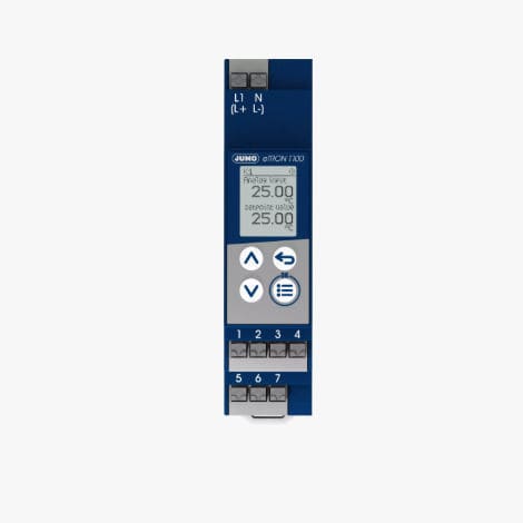 Controlador de temperatura electrónico - eTRON T100 - JUMO Group - con pantalla LCD / monovía / PID