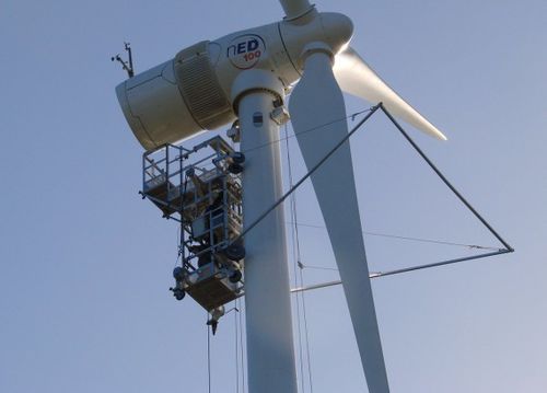Plataforma de trabajo - Fixator - suspendida / para aerogenerador / de dos niveles