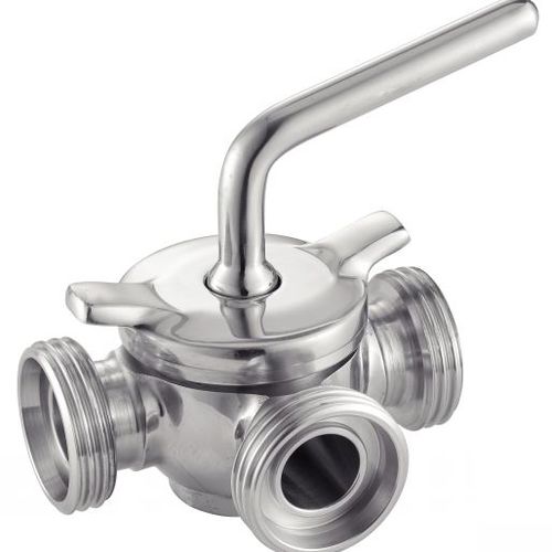 Válvula de bola cónica - 62384 - BENE INOX - manual / para alimentos líquidos y bebidas / roscada