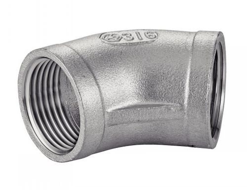 Racor hidráulico - 5245 - BENE INOX - de rosca / codo a 45º / de acero inoxidable