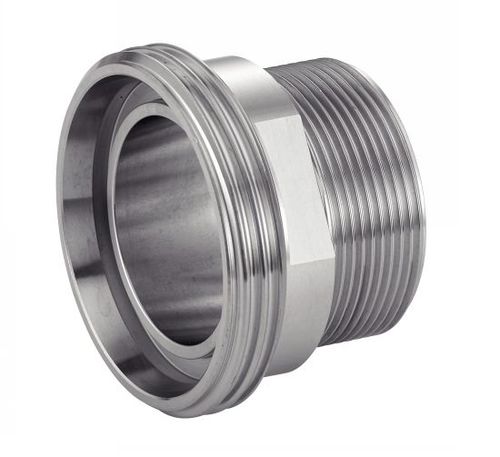 Adaptador hidráulico para tubos - 62128 - BENE INOX - roscado / de acero inoxidable / recto