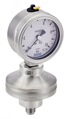 Manómetro de esfera - 7323 - BENE INOX - roscado / de acero inoxidable / de membrana