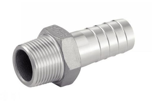 Adaptador hidráulico para tubos - 5264 - BENE INOX - macho-acanalado / de acero inoxidable / hexagonal