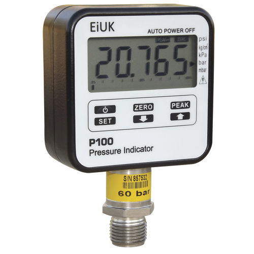 Manómetro con pantalla LCD - P100 series - Eurotron Instruments UK ltd - roscado / electrónico / de prueba