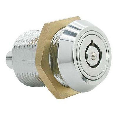 Cerradura con boton pulsador - P491  - Camlock Systems - de latón