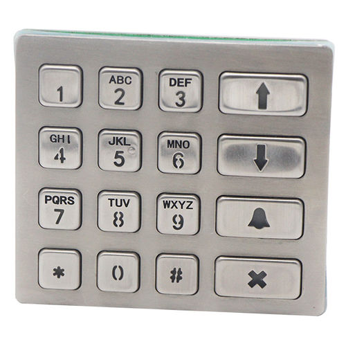 Teclado numérico 16 teclas - B801 - Joiwo Explosion Proof Science and Technology - empotrable / de acero inoxidable / IP65