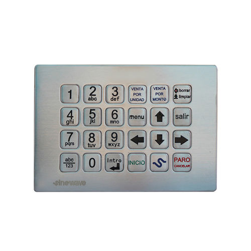 Teclado numérico 24 teclas - B734 - Joiwo Explosion Proof Science and Technology - empotrable / de acero inoxidable / IP65