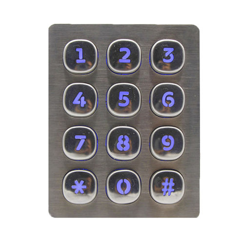 Teclado numérico 12 teclas - B803 - Joiwo Explosion Proof Science and Technology - empotrable / de metal / IP65