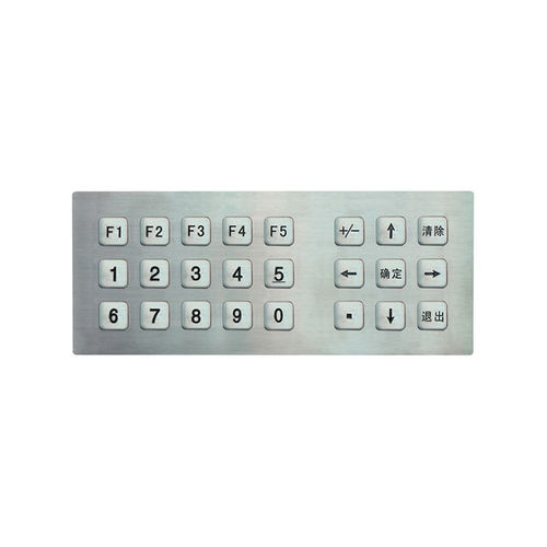 Teclado numérico 24 teclas - B769 - Joiwo Explosion Proof Science and Technology - empotrable / de acero inoxidable / USB