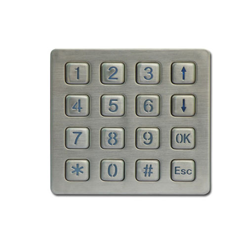 Teclado numérico 16 teclas - B881 - Joiwo Explosion Proof Science and Technology - de pared / de acero inoxidable / IP65