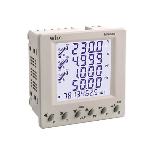 Multímetro digital - MFM384 series - SELEC Controls Pvt. Ltd. - montado en panel / cat I / de frecuencia