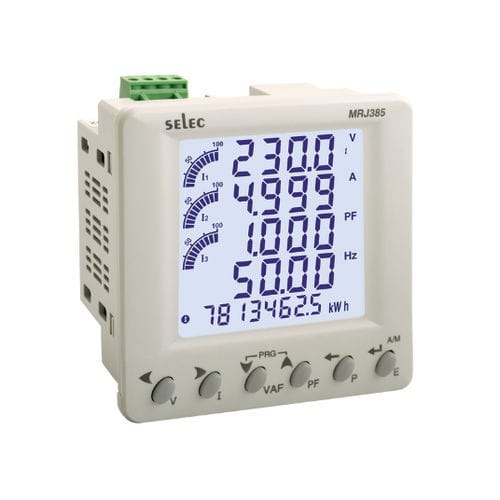 Multímetro digital - MRJ385 series - SELEC Controls Pvt. Ltd. - montado en panel / cat I / de frecuencia