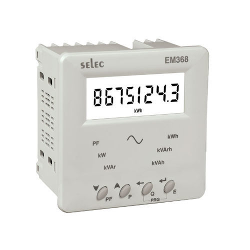 Contador de energía eléctrica monofásico - EM368 - SELEC Controls Pvt. Ltd. - para montaje sobre panel / RS-485 / Modbus