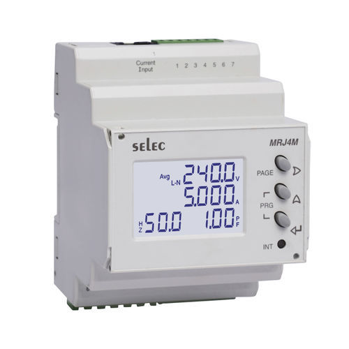 Multímetro digital - MRJ4M series - SELEC Controls Pvt. Ltd. - en riel DIN / cat I / de frecuencia