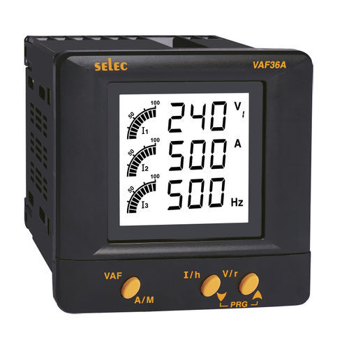 Dispositivo de medición de potencia multímetro - VAF36A series - SELEC Controls Pvt. Ltd. - frecuencímetro / trifásico / empotrable