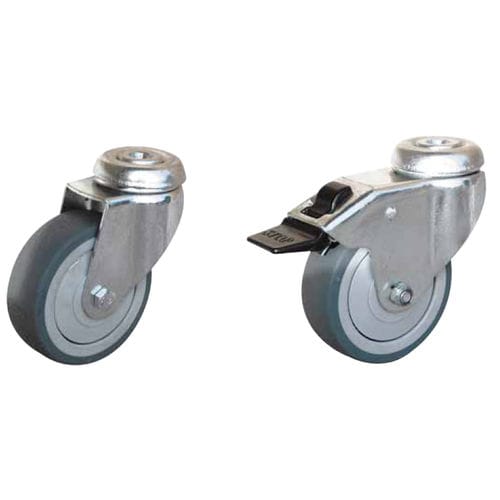 Ruedecilla giratoria - Uniroll TC series - GUITEL HERVIEU - con vástago / con orificio central / para carga ligera