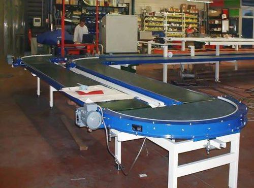 Transportador de banda - SRI  - REVEYRON - con cadena / horizontal / curvo