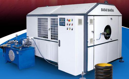 Máquina de corte de hoja rotativa - BASAR HEAVY MACHINERY INC - para material plástico / de tubos corrugados / para línea de extrusión