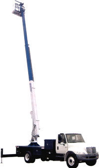 Cesta elevadora montada sobre camión - max. 5 450 lb, max. 69' | SC75 - Manitex - hidráulica
